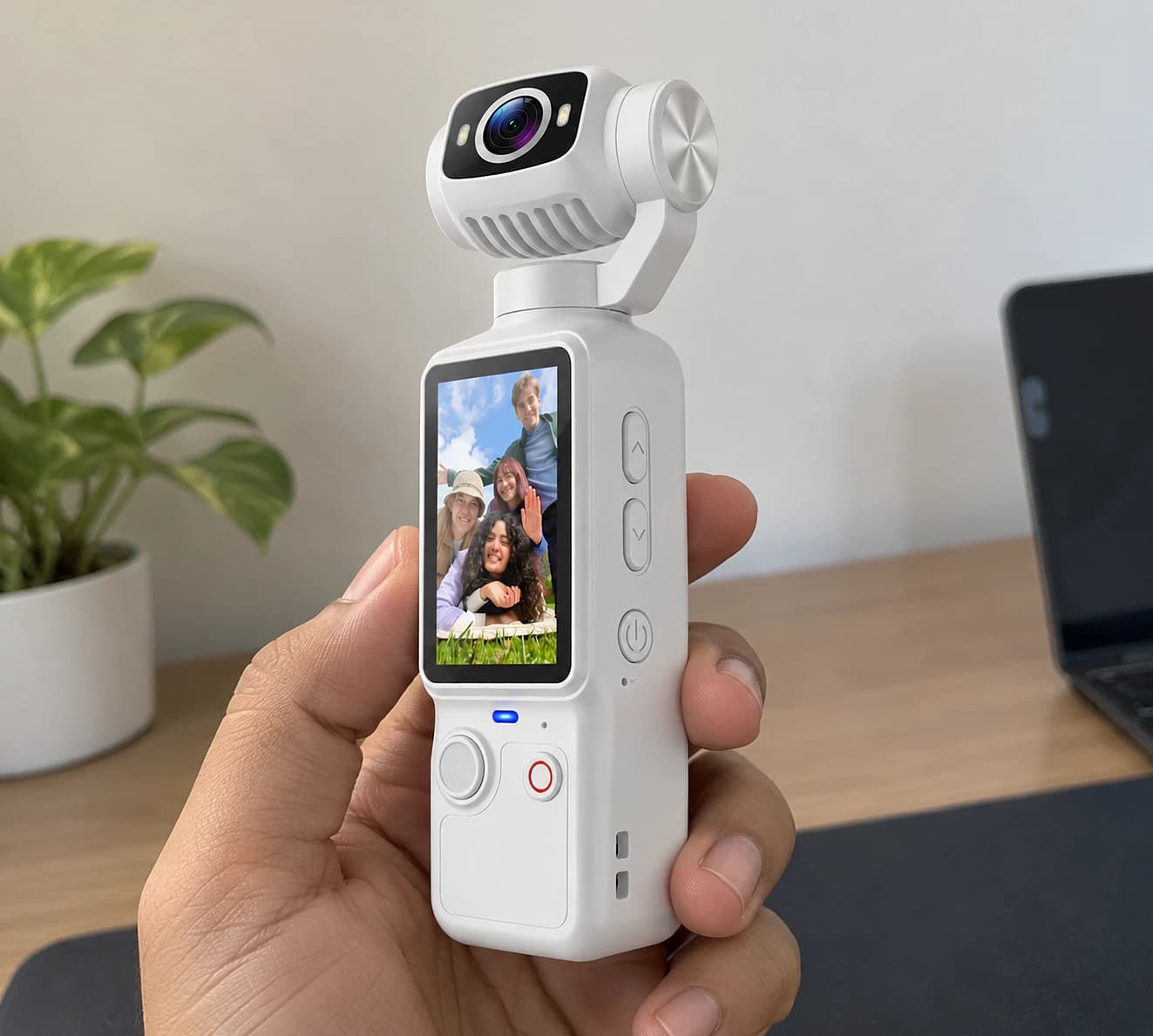 DJ01 Pocket Camera – 4K Mini Vlogging Camera with 360° Rotating Lens, Front Display & Portable Design Thumbnail 3