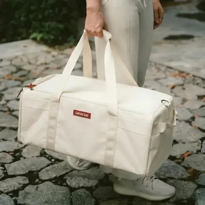 Canvas Travel Bag - Beige