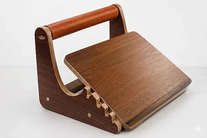 Premium Adjustable Wooden Ergonomic Footrest