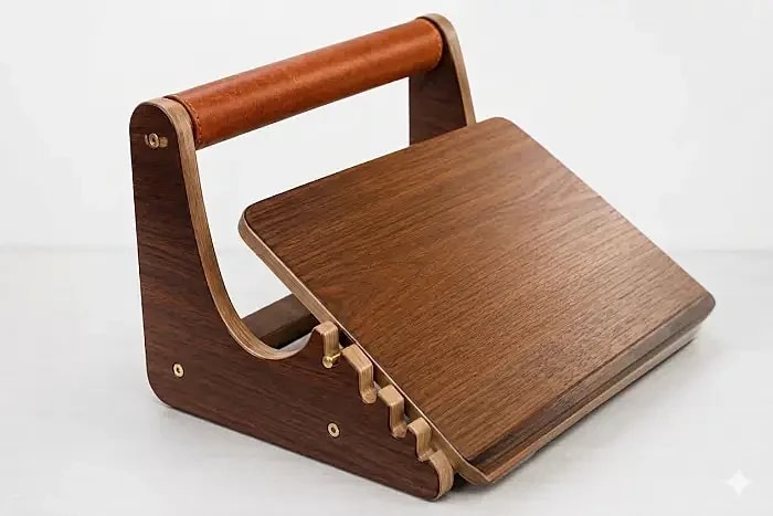 Premium Adjustable Wooden Ergonomic Footrest
