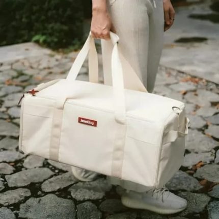 Canvas Travel Bag- Beige color